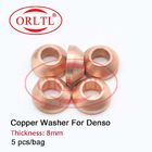 ORLTL сплющило шайбу 5pcs/bag меди листовой меди 8mm инжектора коллектора системы впрыска топлива листовой меди для Denso